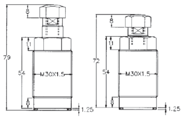1056-SP | Hydraulisches Abstützelement, technische Zeichnung